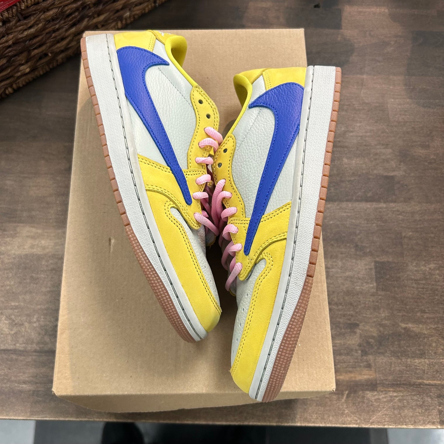 Travis Scott Canary Jordan 1 Low OG SP (W) (USED, No Box)