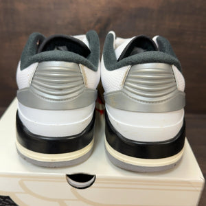 Jordan 2/3 White Black Metallic Silver - Image 5