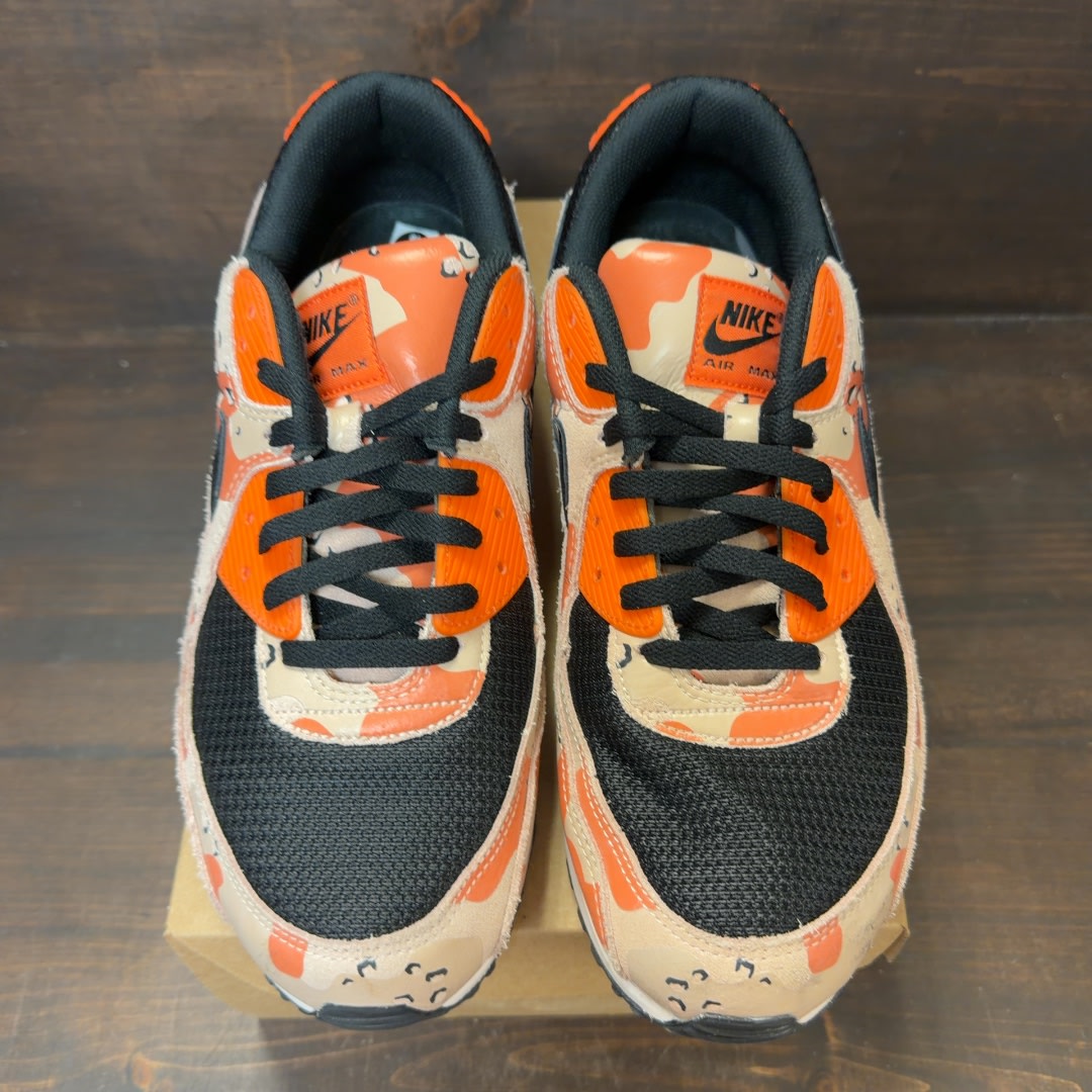 Nike Air Max 90 Premium Bio Beige Safety Orange Camo Size 13 (Pre-Owned) - Image 3