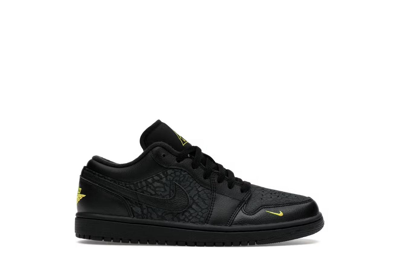 Black Elephant Print Jordan 1 Low
