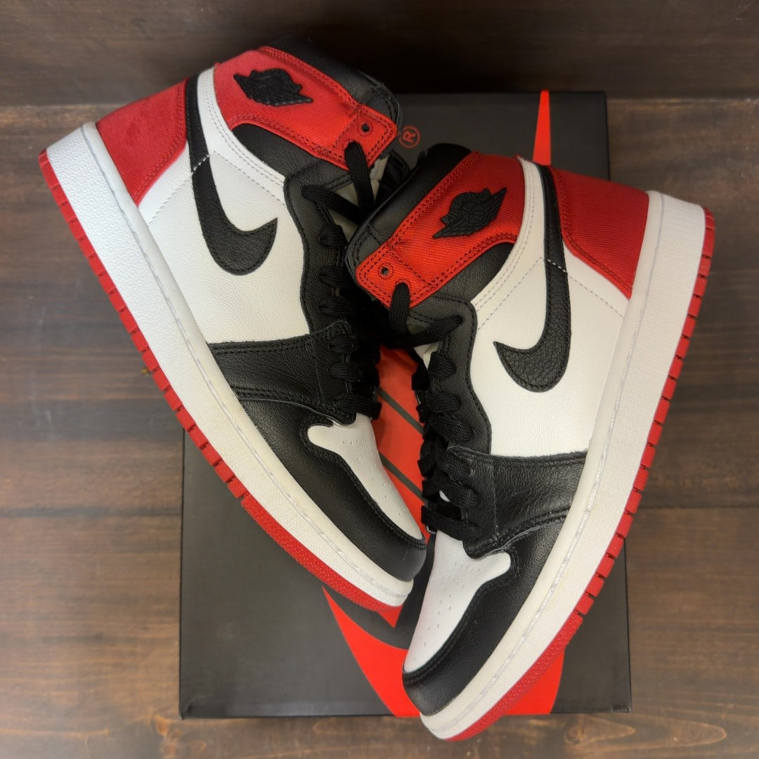 Jordan 1 Retro High Satin Black Toe (Women's) - Image 2