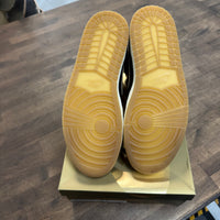 Black Metallic Gold Jordan 1 Retro High OG (Lightly Worn)