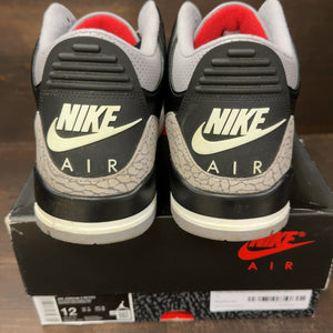Jordan 3 Retro OG Black Cement (2024) Size 12 (Pre-Owned) - aux