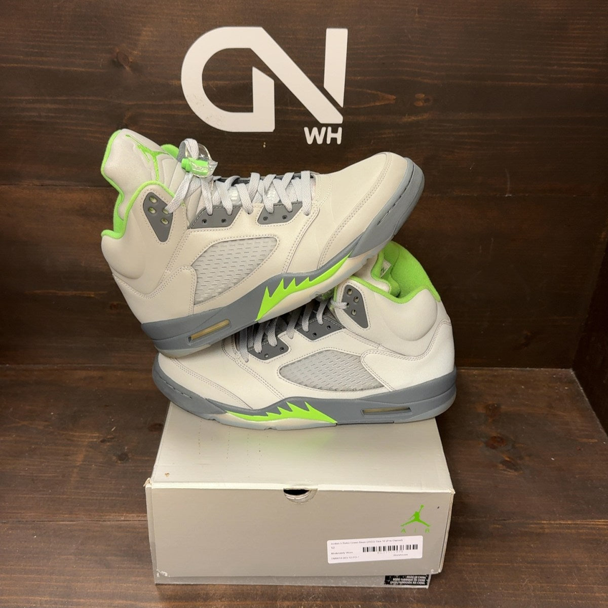 Jordan 5 Retro Green Bean (2022) Size 12 (Pre-Owned) - Image 1