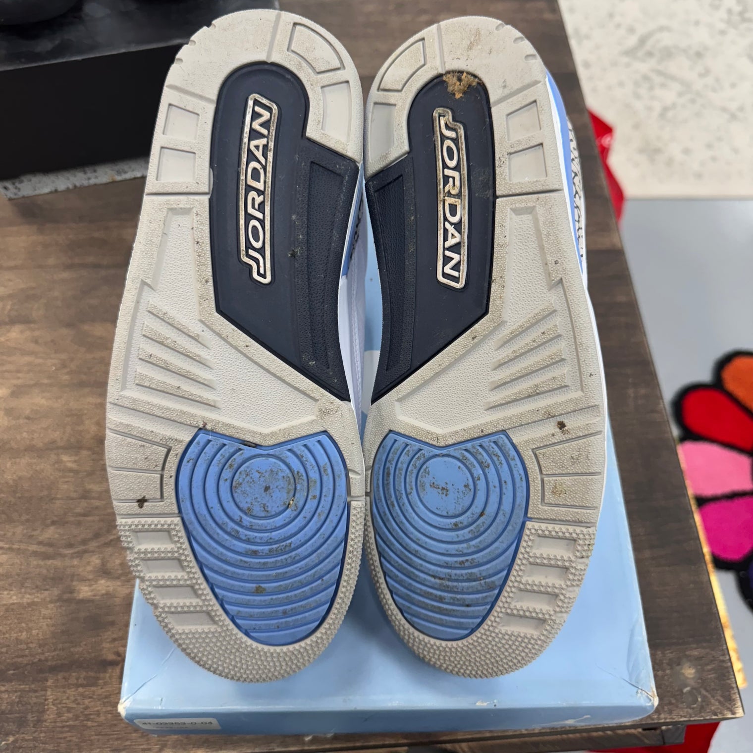 UNC Jordan 3 2020 (USED)