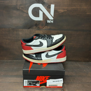 Jordan 1 Retro Low OG Black Toe (2023) Size 8 (Pre-Owned) - front