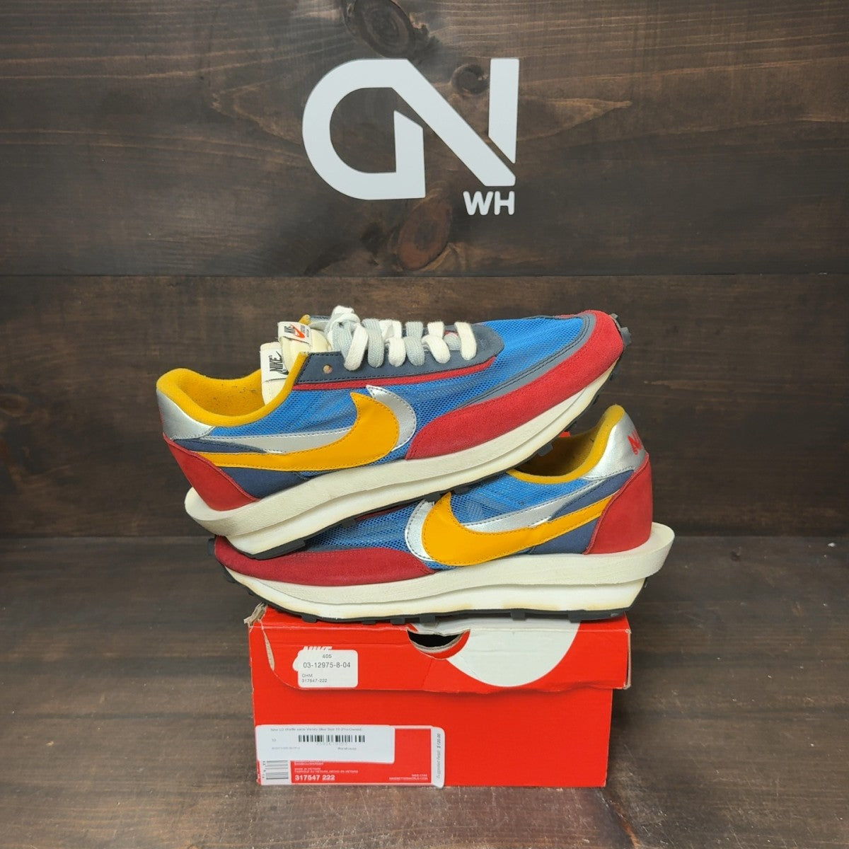 Nike LD Waffle sacai Varsity Blue Size 10 (Pre-Owned) - Image 1