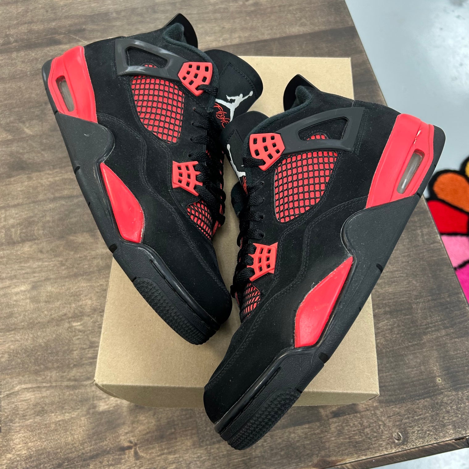 Red Thunder Jordan 4 Retro (USED, No Insoles, No Box)