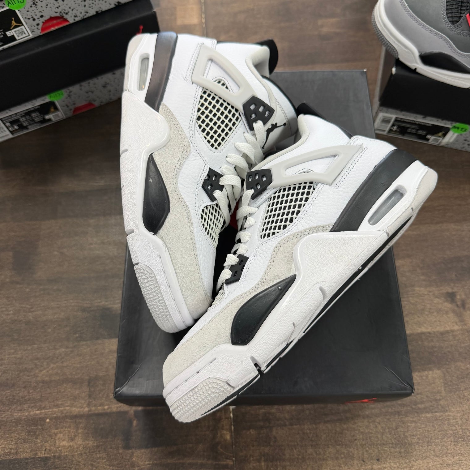 Military Black Jordan 4 Retro (GS) (Lightly Worn, No Box)