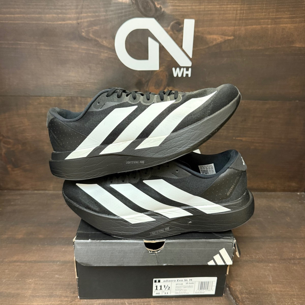 adidas Adizero Evo SL Black White - Image 1