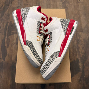 Jordan 3 Retro Cardinal (GS) Size 5.5Y (Pre-Owned) - Image 1