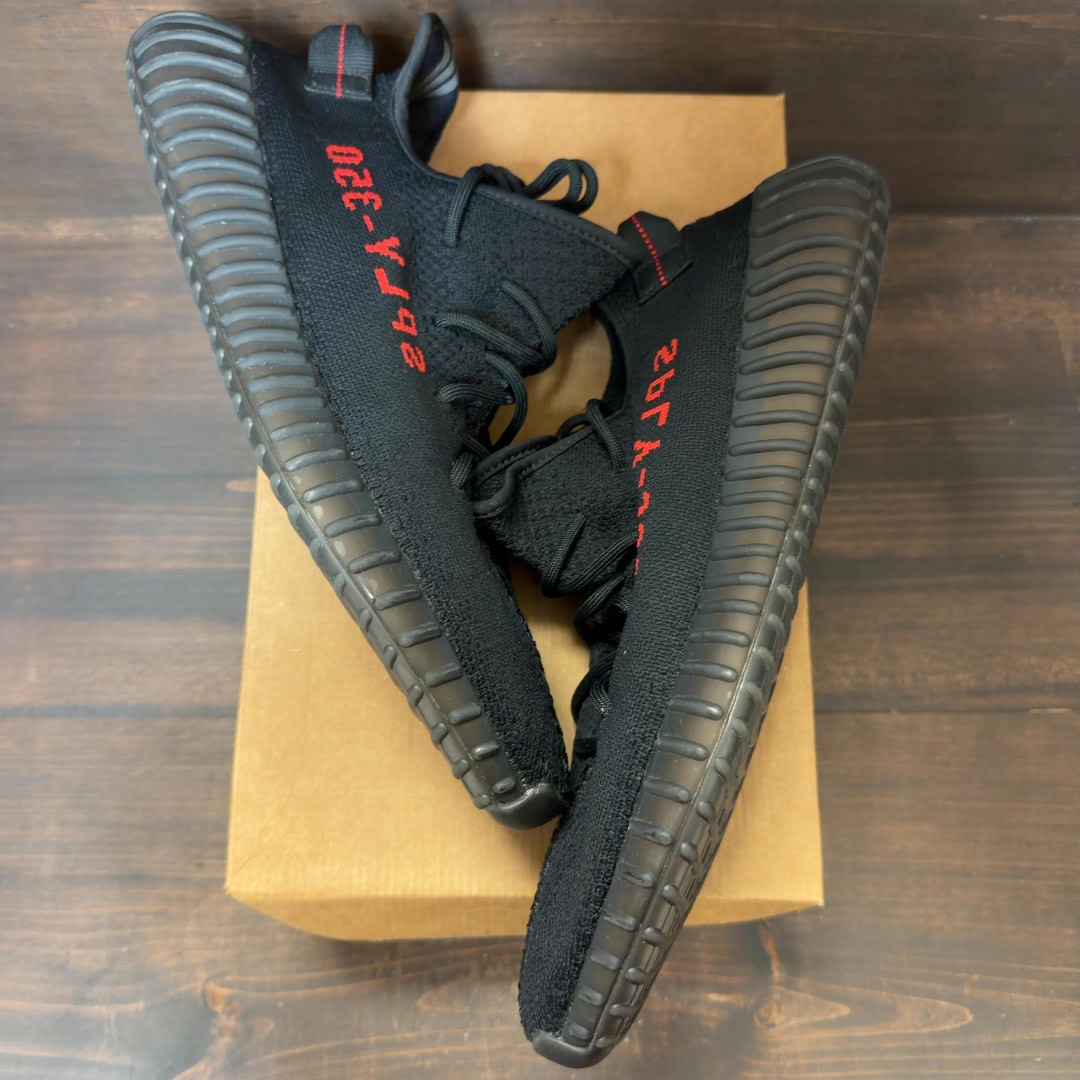 adidas Yeezy Boost 350 V2 Black Red Size 13 (Pre-Owned) - Image 2