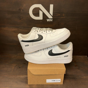 Nike Air Force 1 Low Supreme White Black Size 12 (Pre-Owned) - Image 1