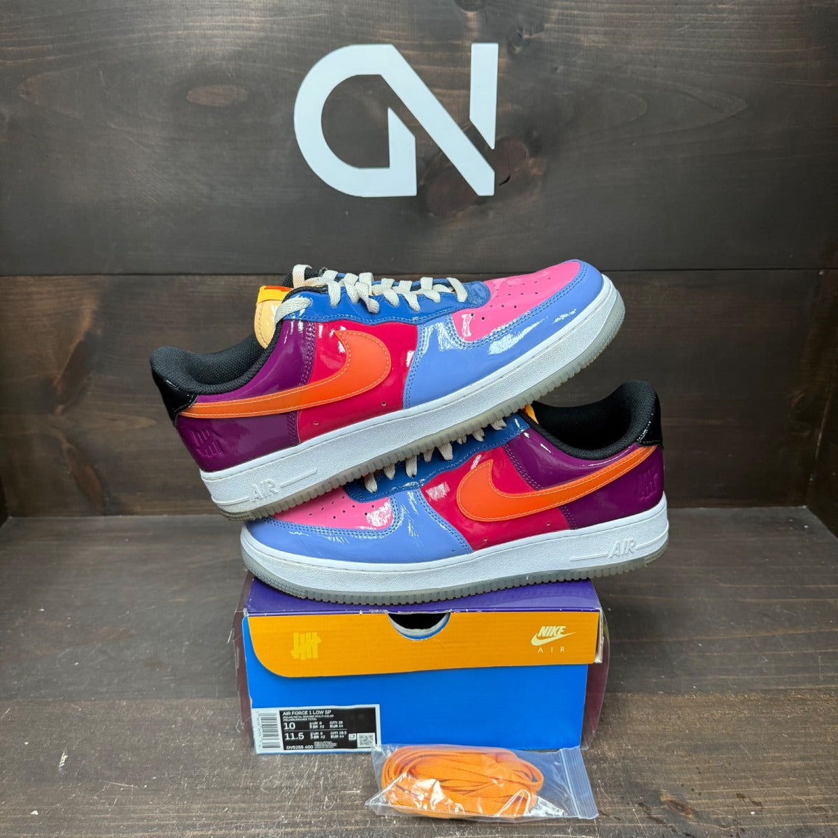 Nike Air Force 1 Low SP Undefeated Multi-Patent Total Orange Size 10 (Pre-Owned) - front
