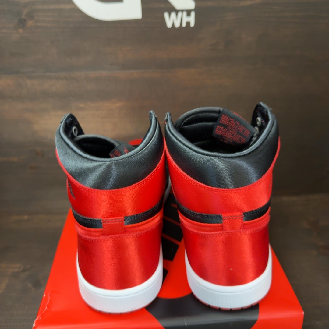 Jordan 1 Retro High OG Satin Bred (Women's) Size 12W (Pre-Owned)