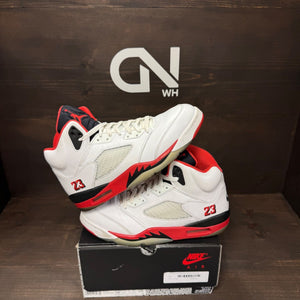 Jordan 5 Retro Fire Red Black Tongue (2025) - Image 1