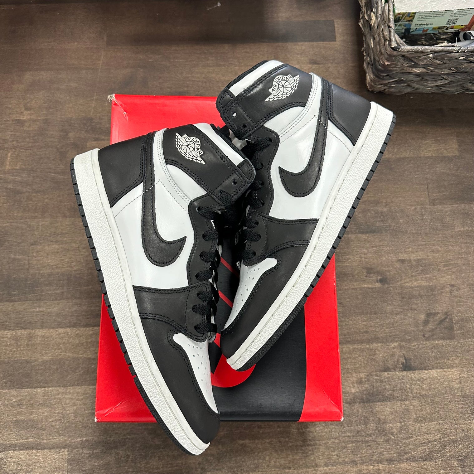 Black White Jordan 1 High 85 (USED)