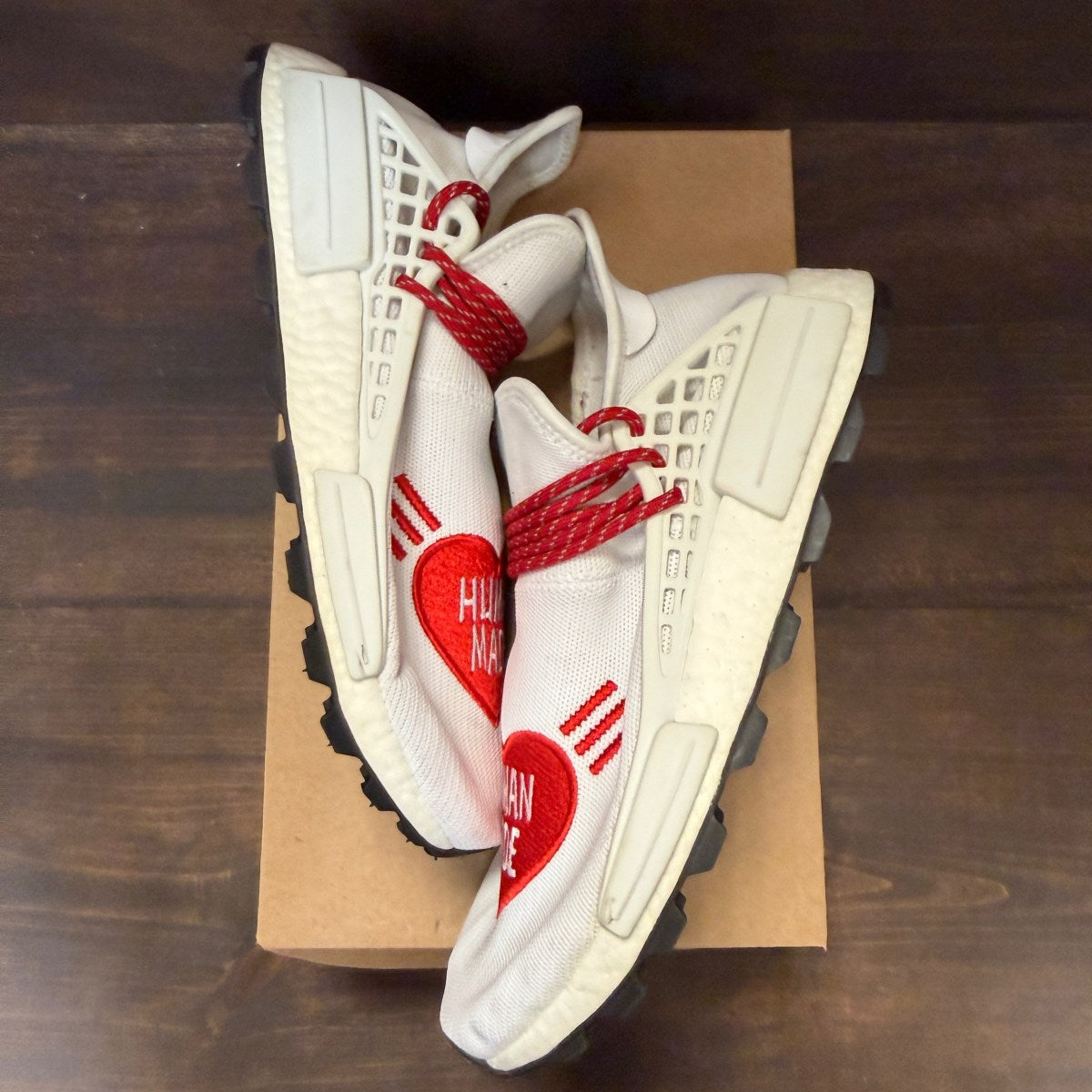 adidas NMD HU Pharrell Human Made White Red Size 11.5 (Pre-Owned) - Image 2