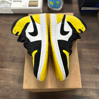 Air Jordan 1 Mid Yellow Toe Black (USED, No Box)