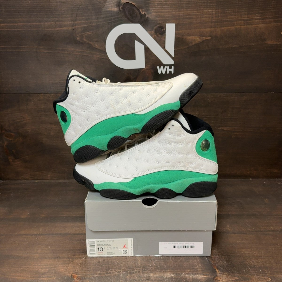 Jordan 13 Retro White Lucky Green - Image 1