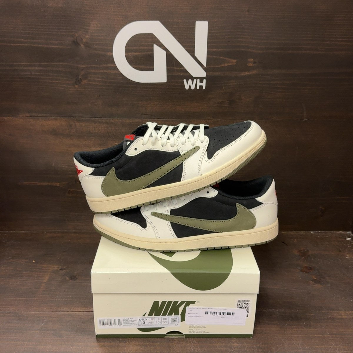 Jordan 1 Retro Low OG SP Travis Scott Olive (Women's) - Image 1