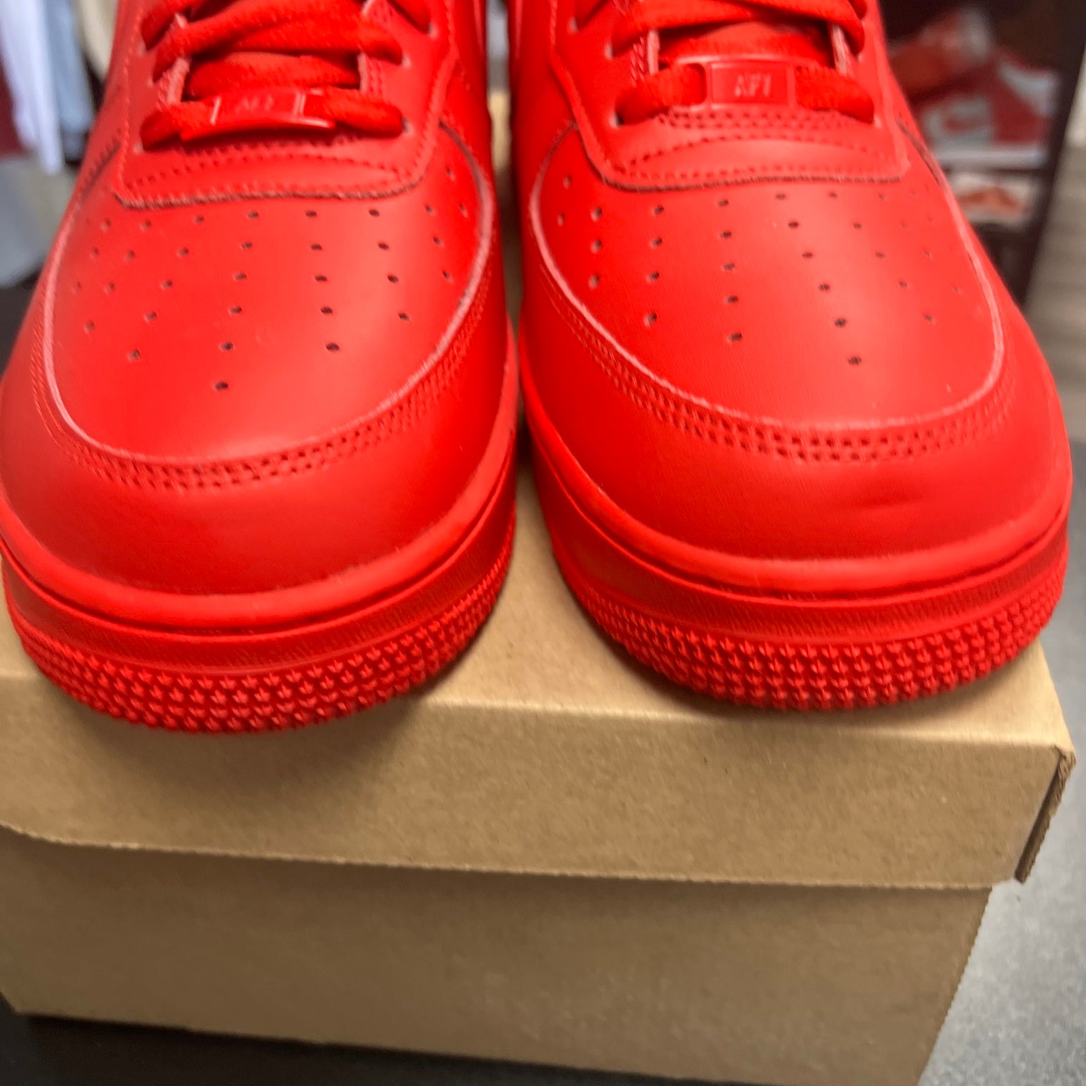 Nike Air Force 1 Low Triple Red (Tried on, no box)
