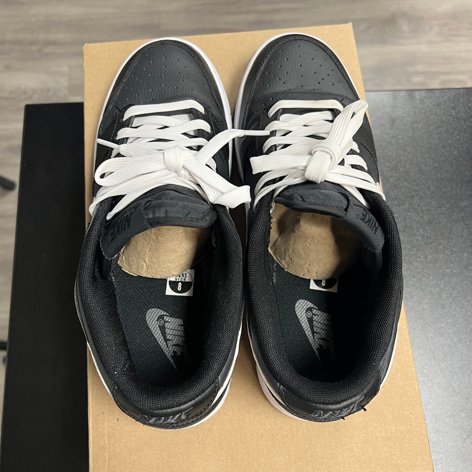 Nike Dunk Low Black White (Used;no box)