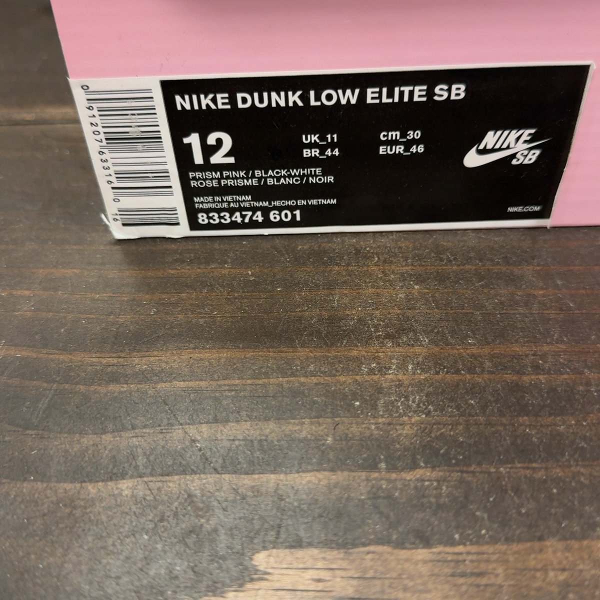 Nike SB Dunk Low Pink Box Size 12 (Pre-Owned) - aux