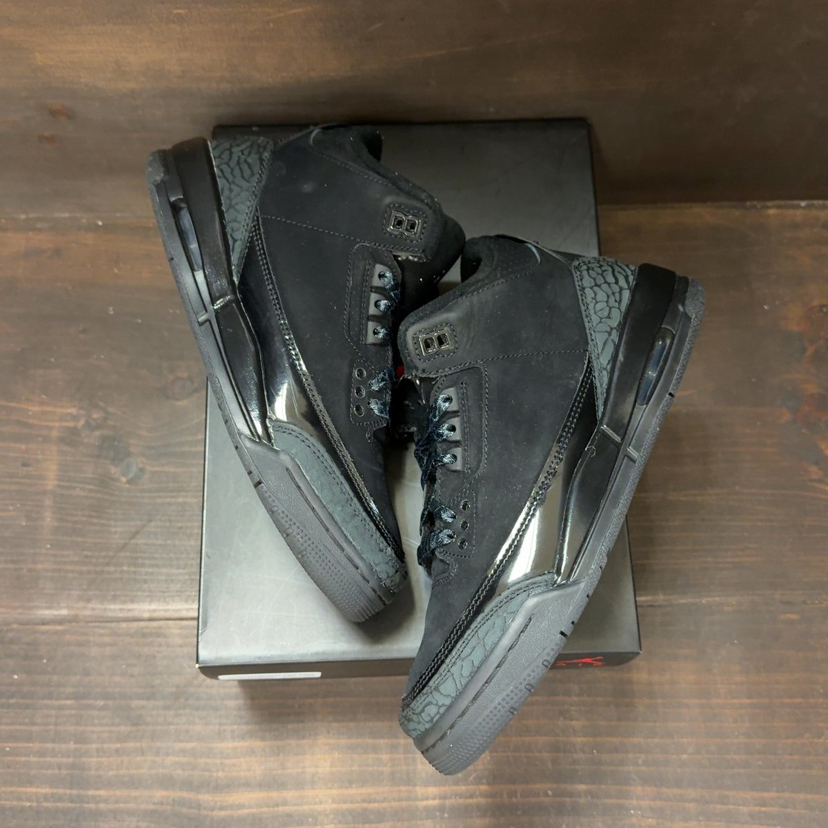 Jordan 3 Retro Black Cat (2025) (GS) Size 6.5Y (Pre-Owned) - back