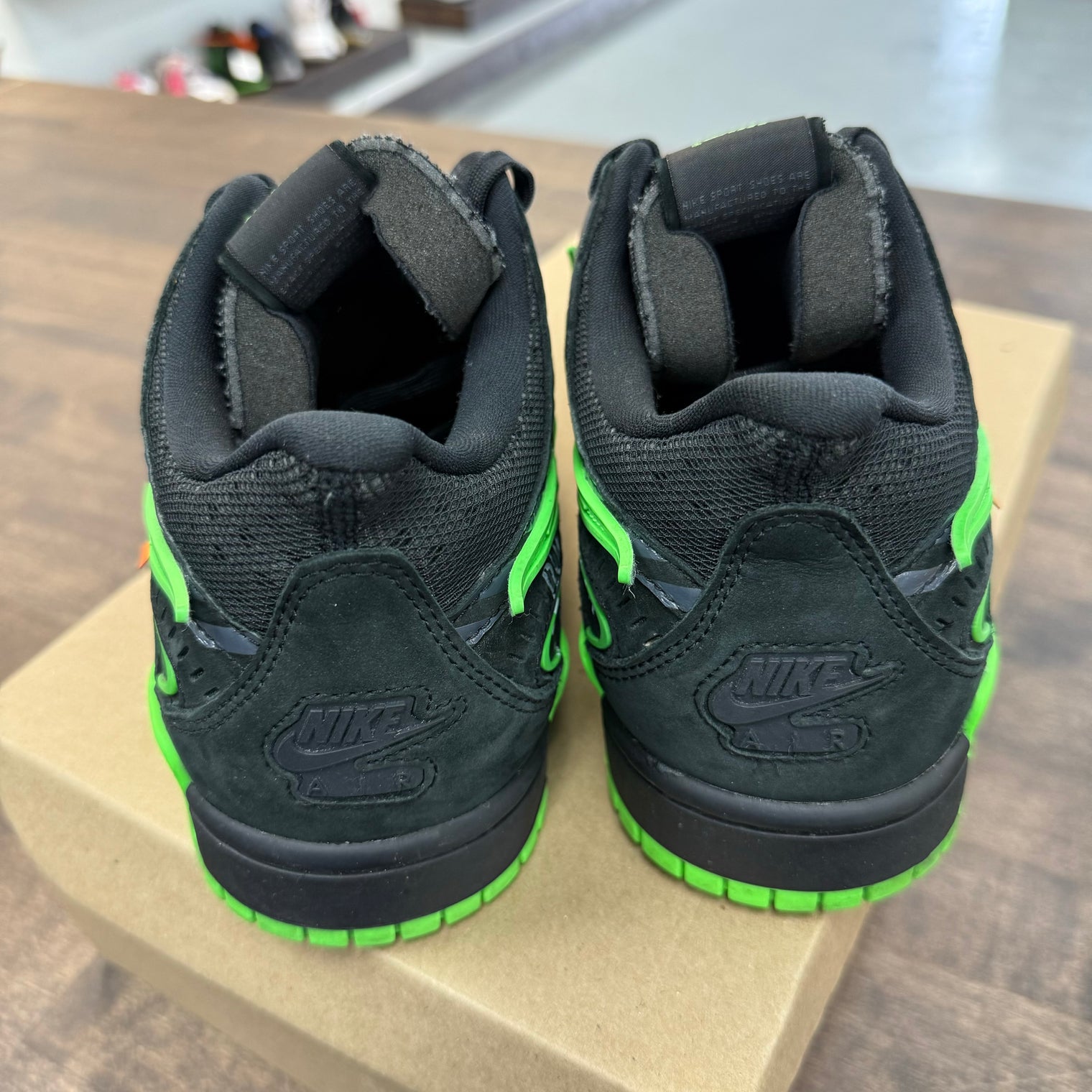Green Strike Off-White Rubber Dunk Low (USED, No Box)