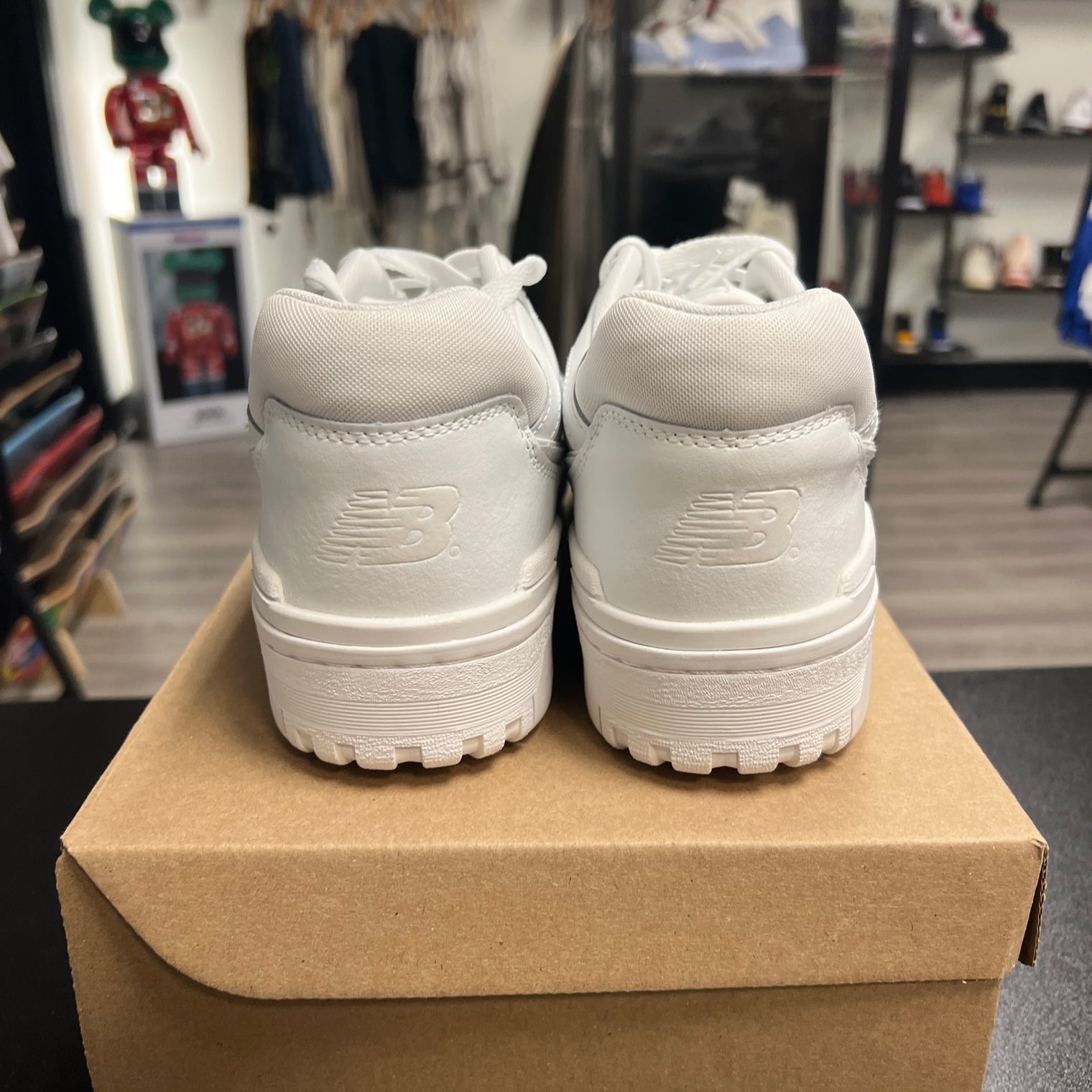 New Balance 550 Triple White (USED, no box)