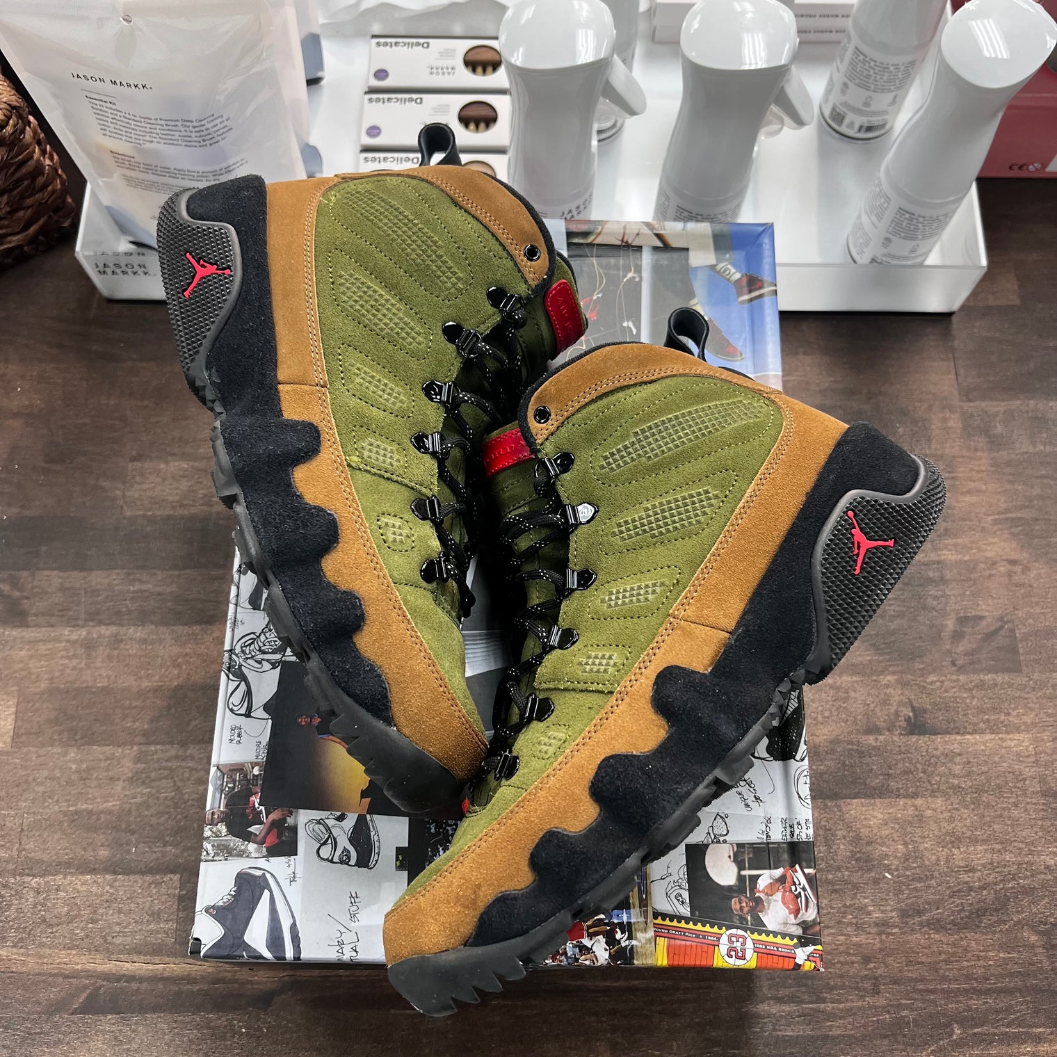 Military Brown Legion Green Jordan 9 NRG Boot (USED)