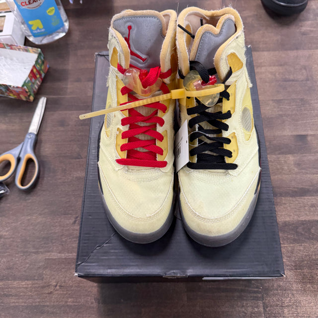 Off-White Sail Jordan 5 (USED)