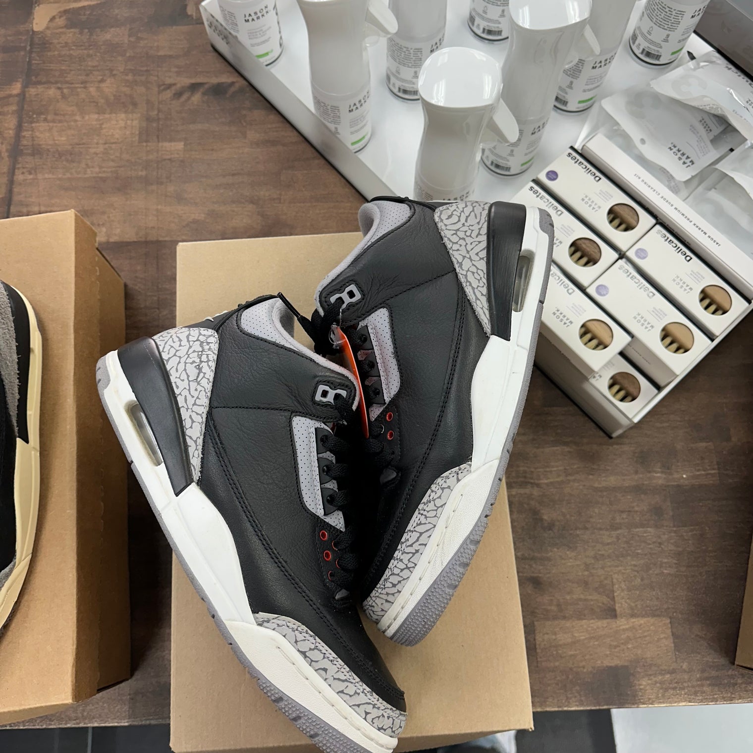 Black Cement Jordan 3 Retro (USED, No Box)