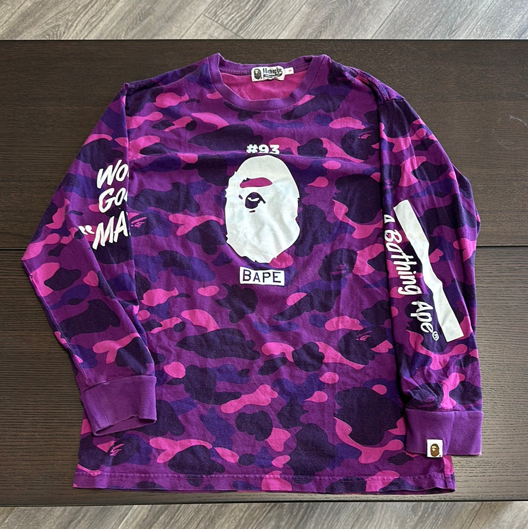 Bape Purple Camo Long Sleeve (Used)