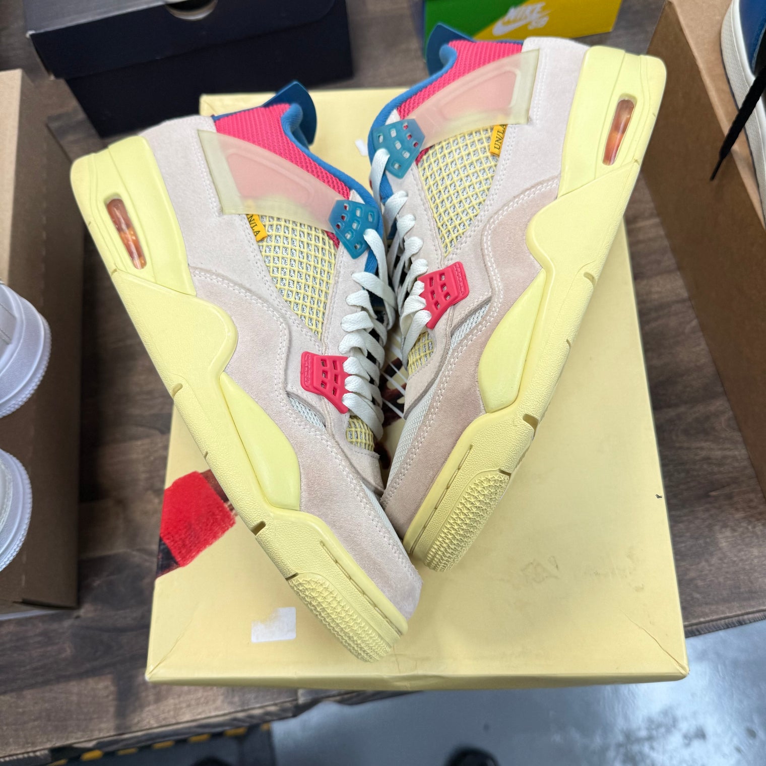 Guava Union Jordan 4 Retro (USED, No Box)