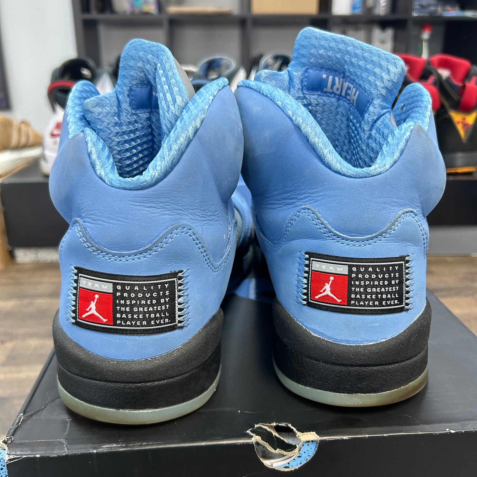 UNC University Blue Jordan 5 Retro (USED)