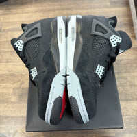 Black Canvas Jordan 4 (USED, Replacement Box)