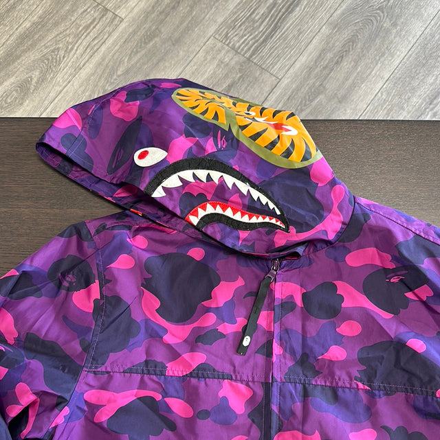 Bape Purple Camo Windbreaker zip Jacket (USED)