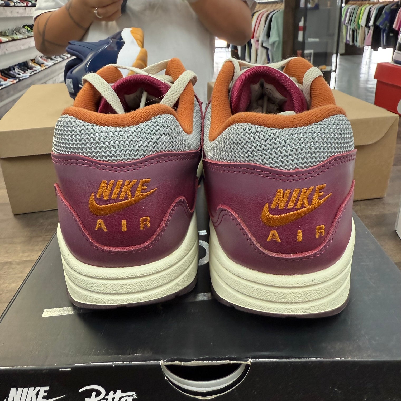 Rush Maroon Patta Air Max 1 (with Bracelet) (USED)