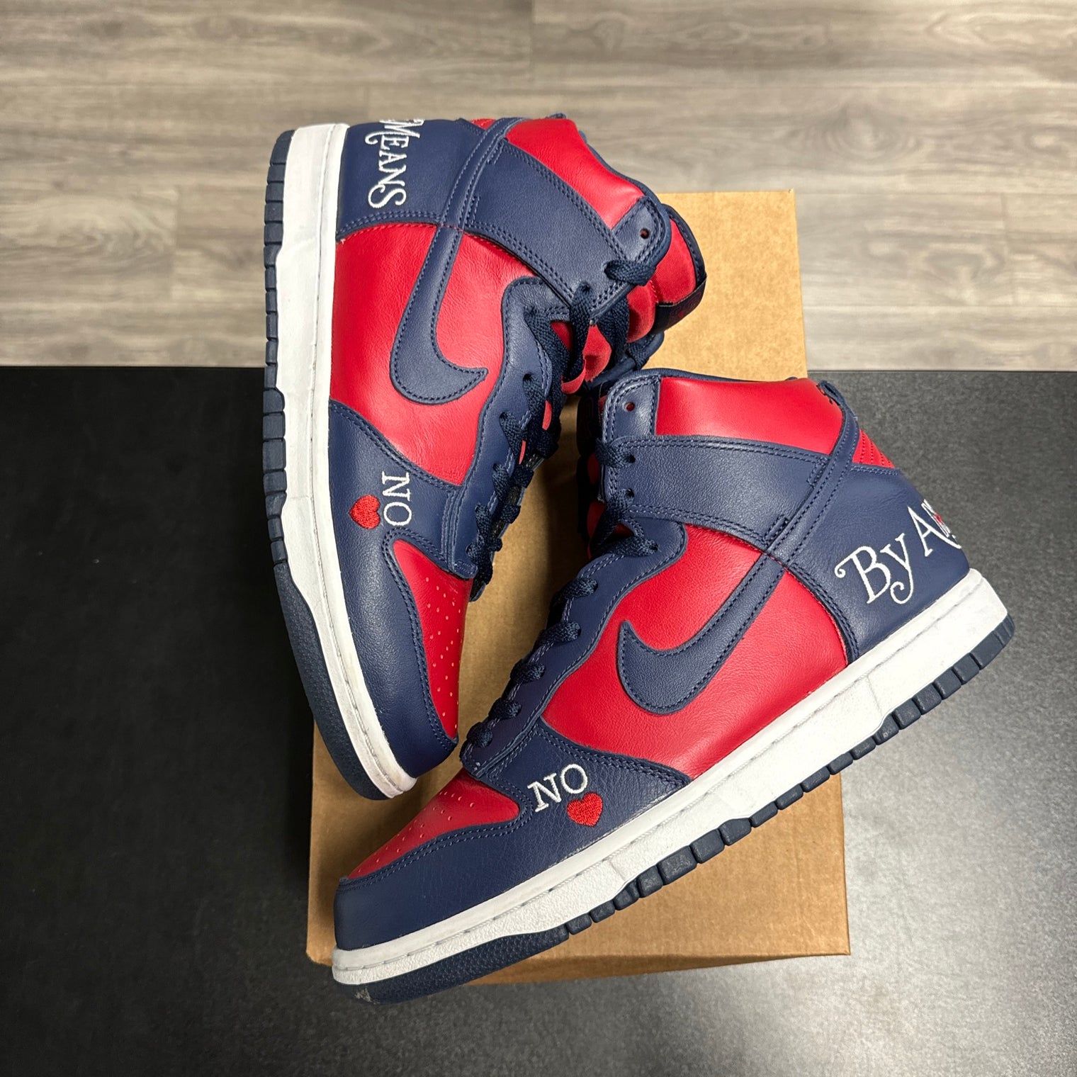 Supreme By Any Means Necessary Dunk High (USED, No box)
