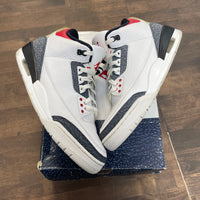 Denim Fire Red Jordan 3 (USED)