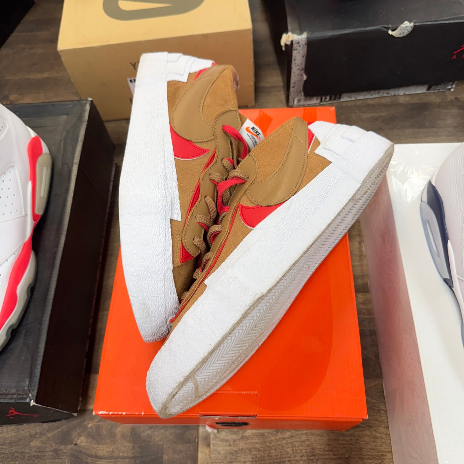 Sacai British Tan Nike Blazer Low (USED)