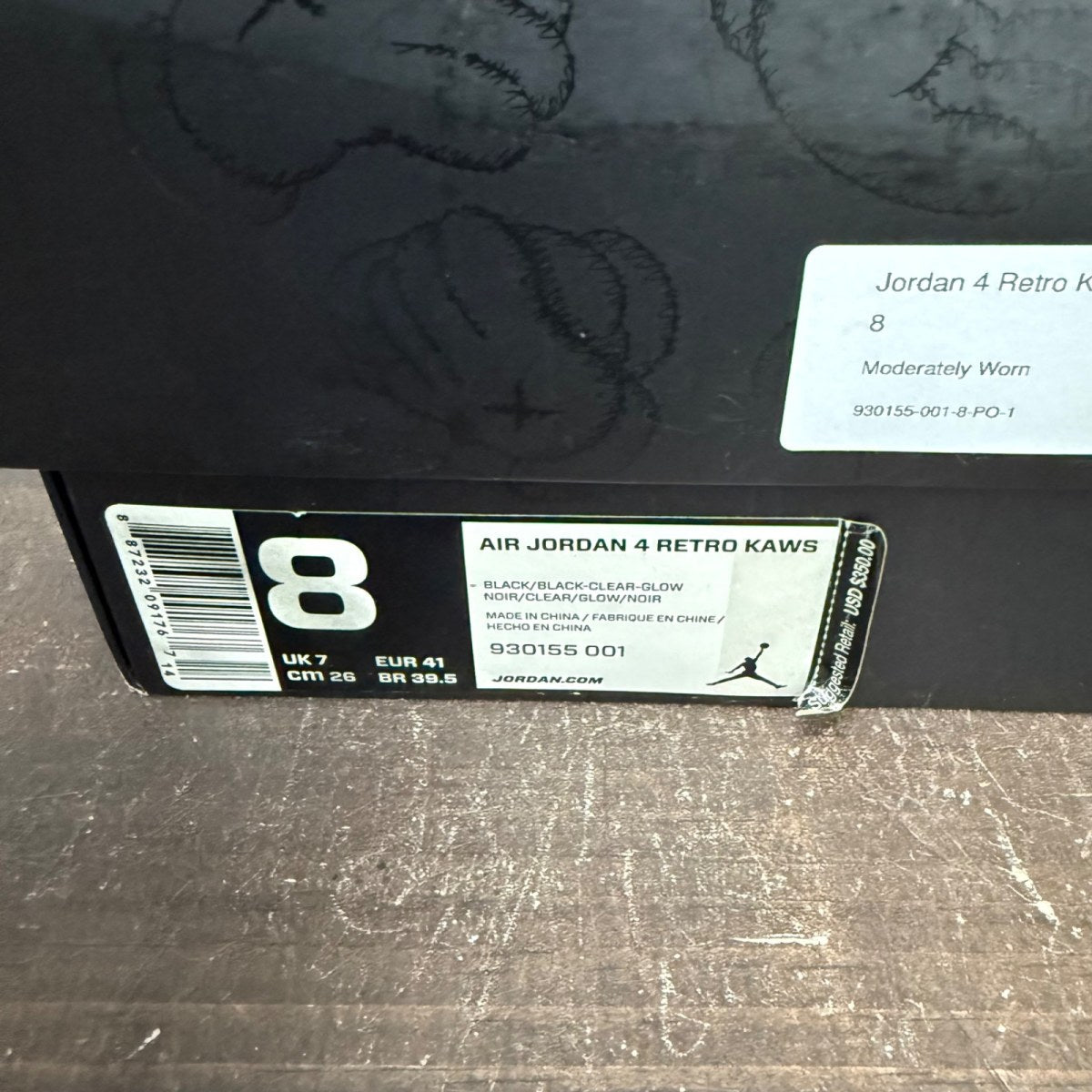Jordan 4 Retro Kaws Black - Image 7