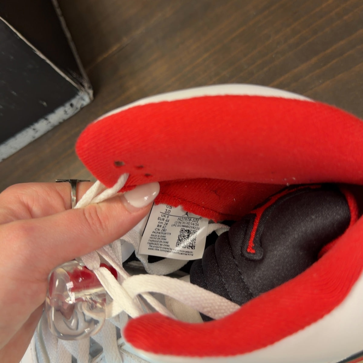 Jordan 5 Retro Fire Red Black Tongue (2025) - Image 7
