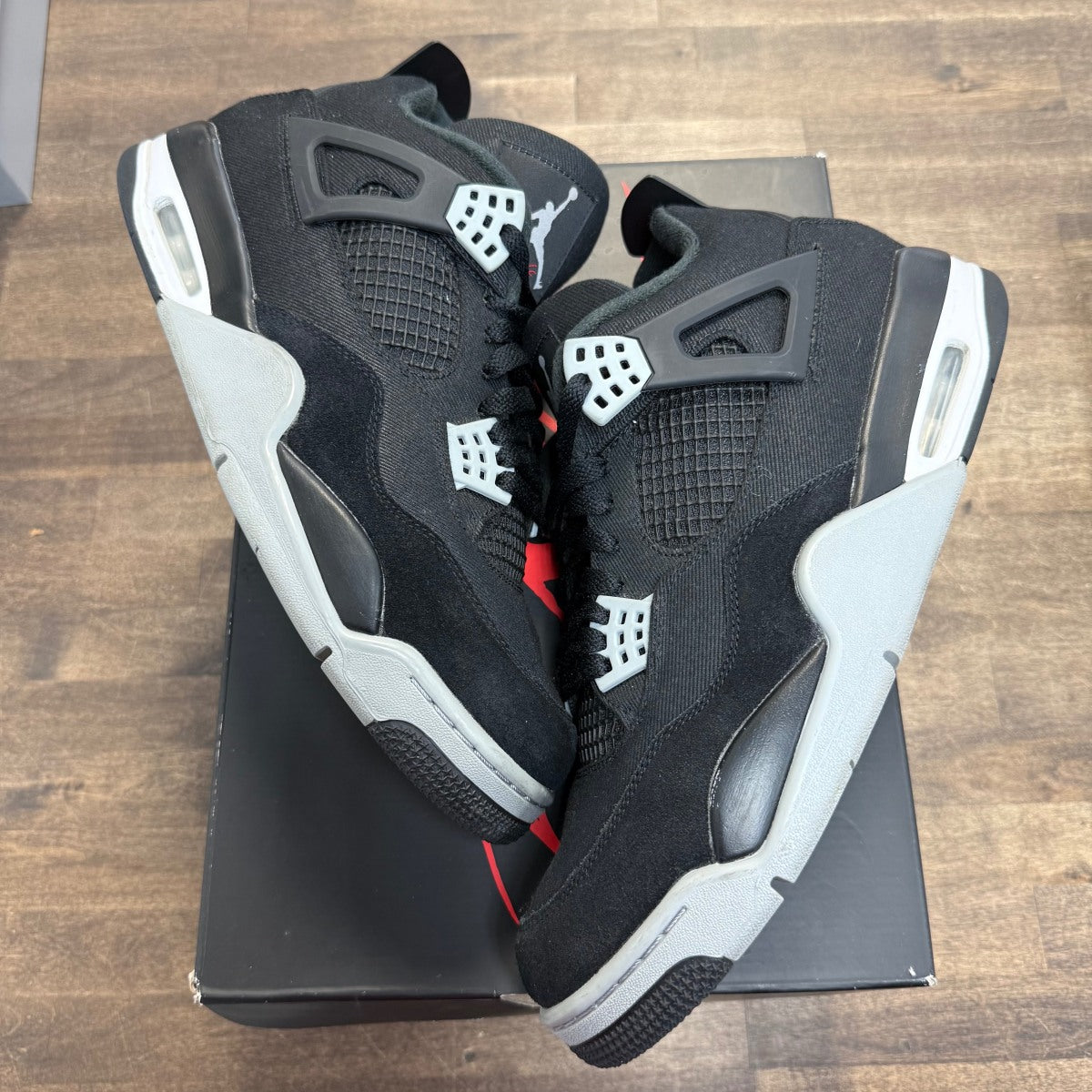Jordan 4 Retro SE Black Canvas - Image 1