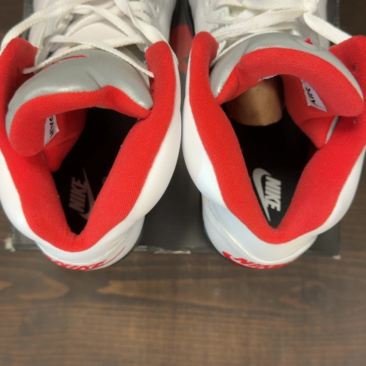 Jordan 5 Retro Fire Red Silver Tongue (2020) Size 14 (Pre-Owned) - aux