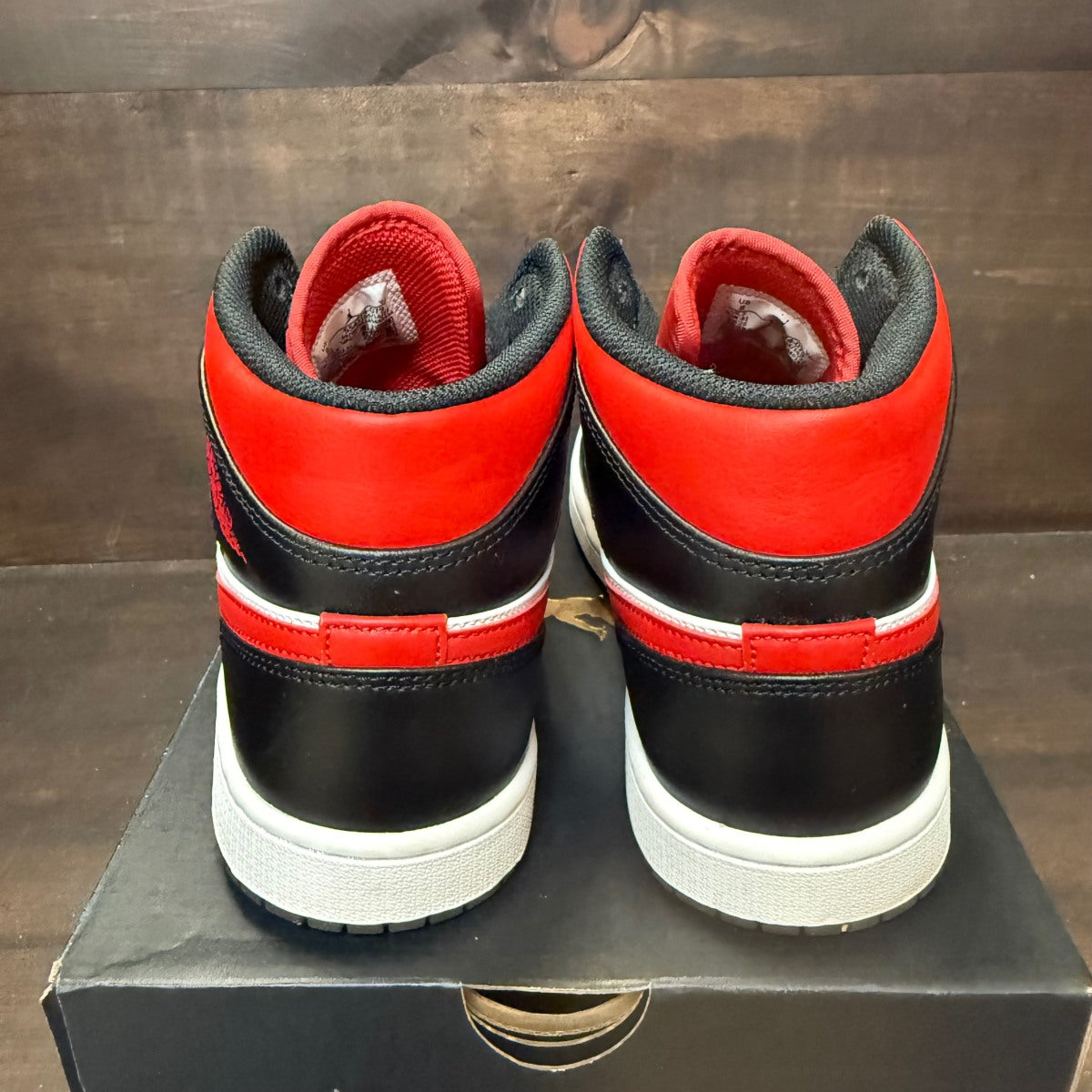 Jordan 1 Mid White Black Red (2022) - Image 5