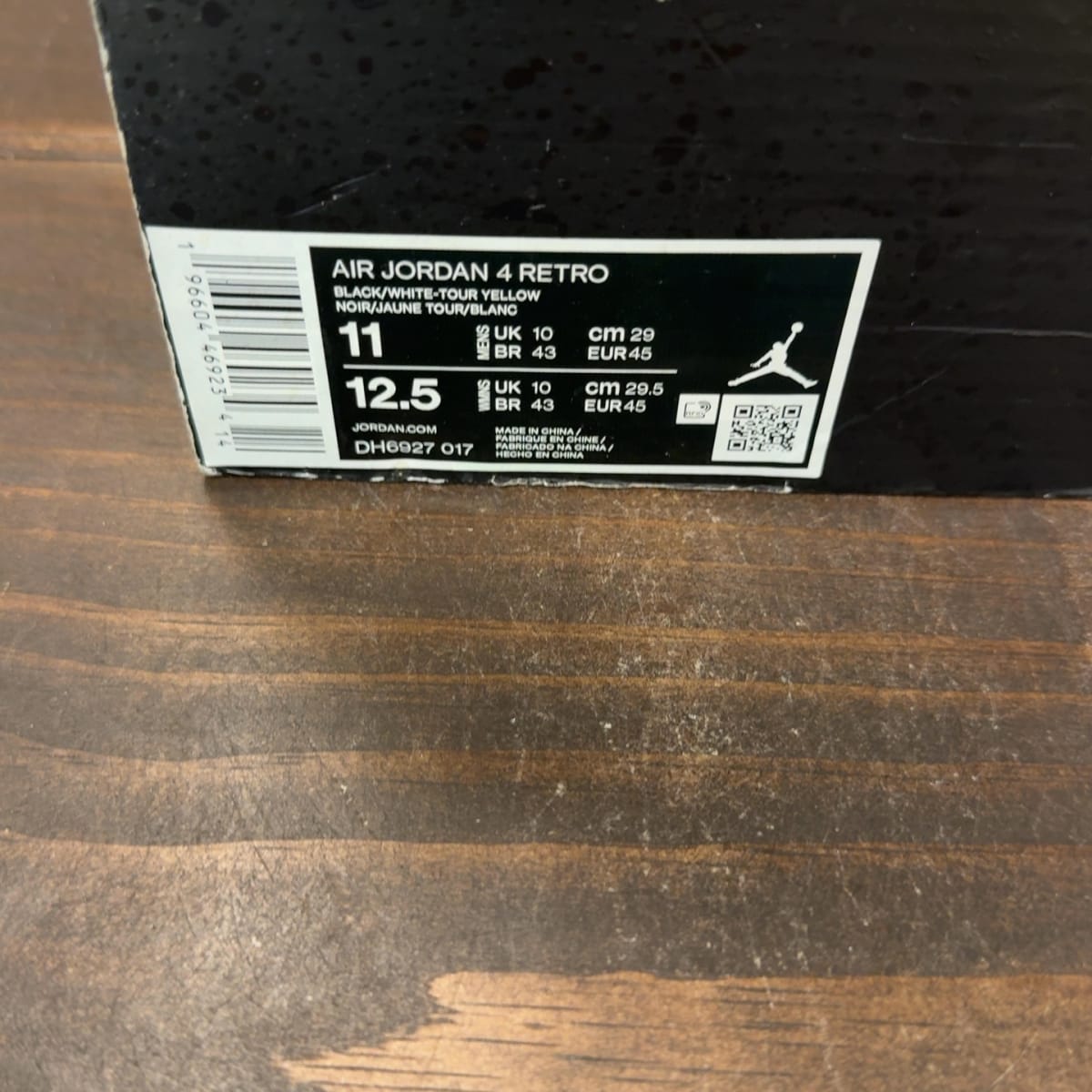 Jordan 4 Retro Thunder (2023) Size 11 (Pre-Owned) - aux