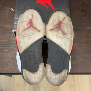 Jordan 5 Retro Fire Red Silver Tongue (2020) Size 14 (Pre-Owned) - aux
